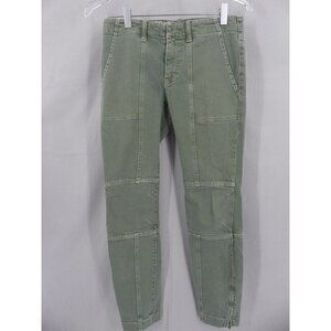 Nili Lotan Women's 2 Jeans Ankle Zip Skinny Crop 111/88 80 NL Utility Olive